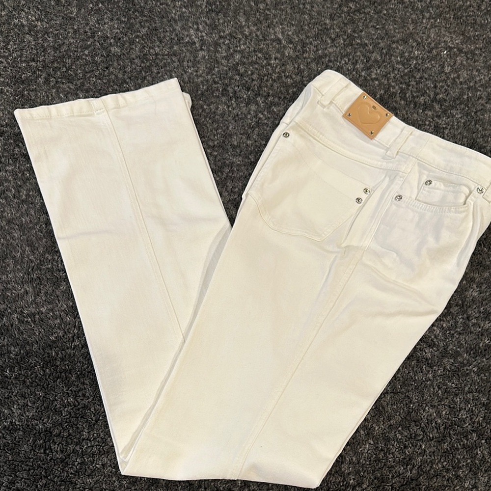 Escada White Boot Cut Jeans Premium Denim
